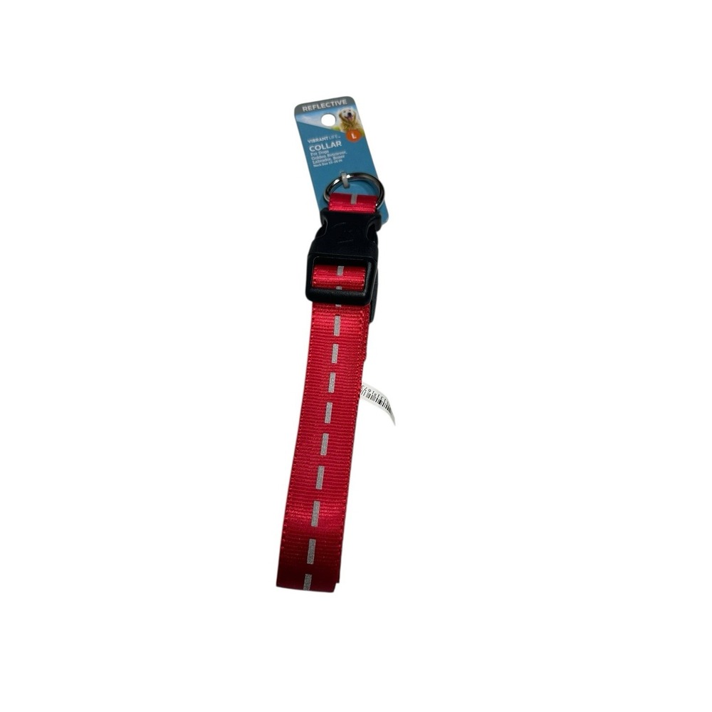 VIBRANT LIFE dog collar SIZE LARGE neck size‎ 15-26 in 50-90 lb reflective